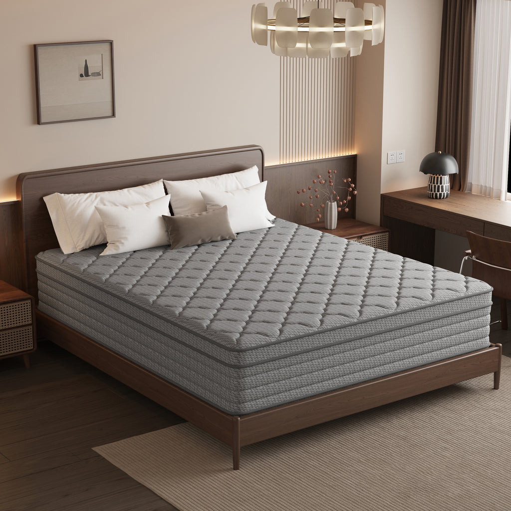 Fvbeaya 10 inch Queen Mattress, Gel Memory Foam with Individually Wrapped Pocket Coils, Medium Firm, Pressure Relief, Strong Edge Support,Cooling Breathable Sleep Support for Adult