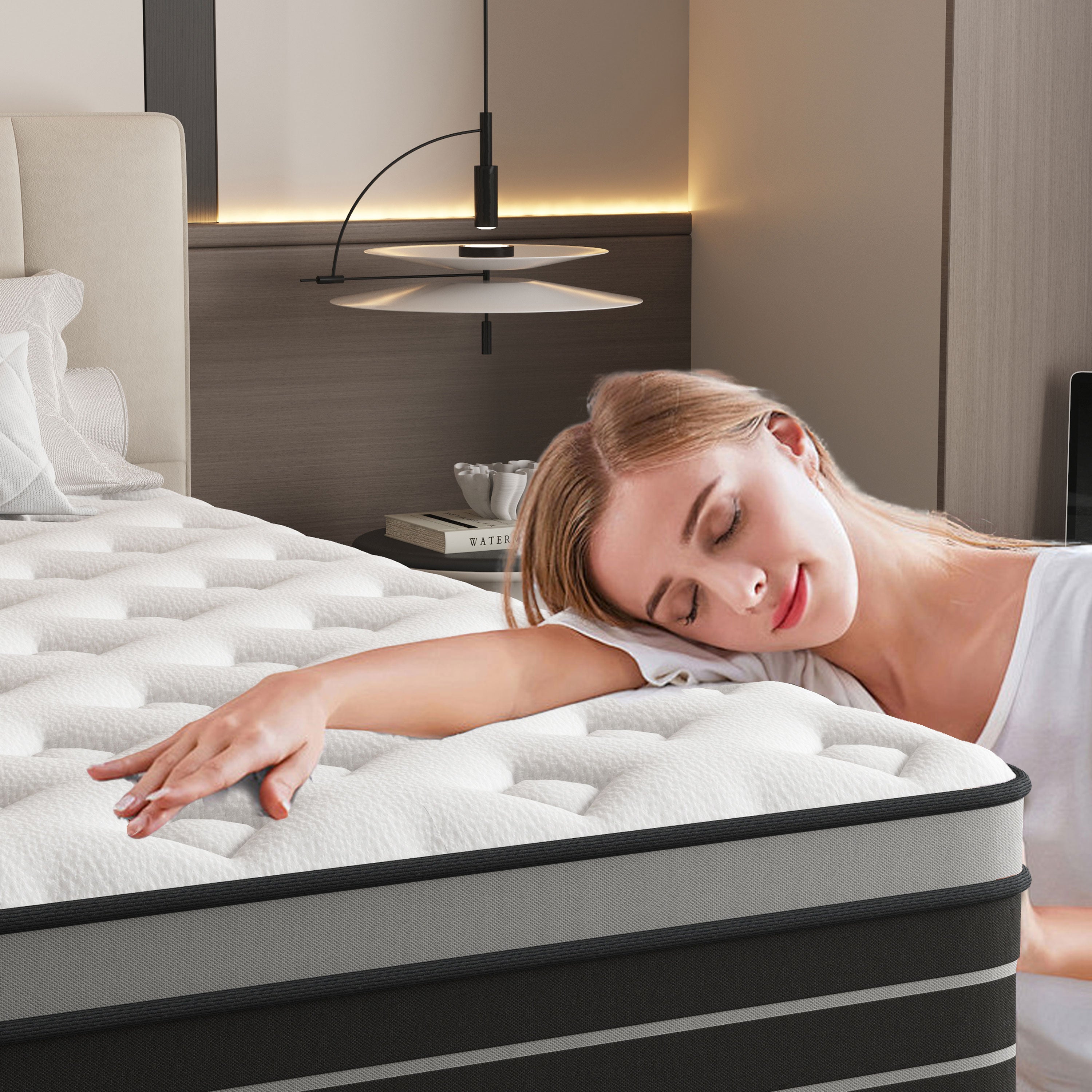 Full Mattress, 12 Inch Hybrid Innerspring Mattress for Pressure Relief, Motion Isolation, Medium Firm, CertiPUR-US Certified