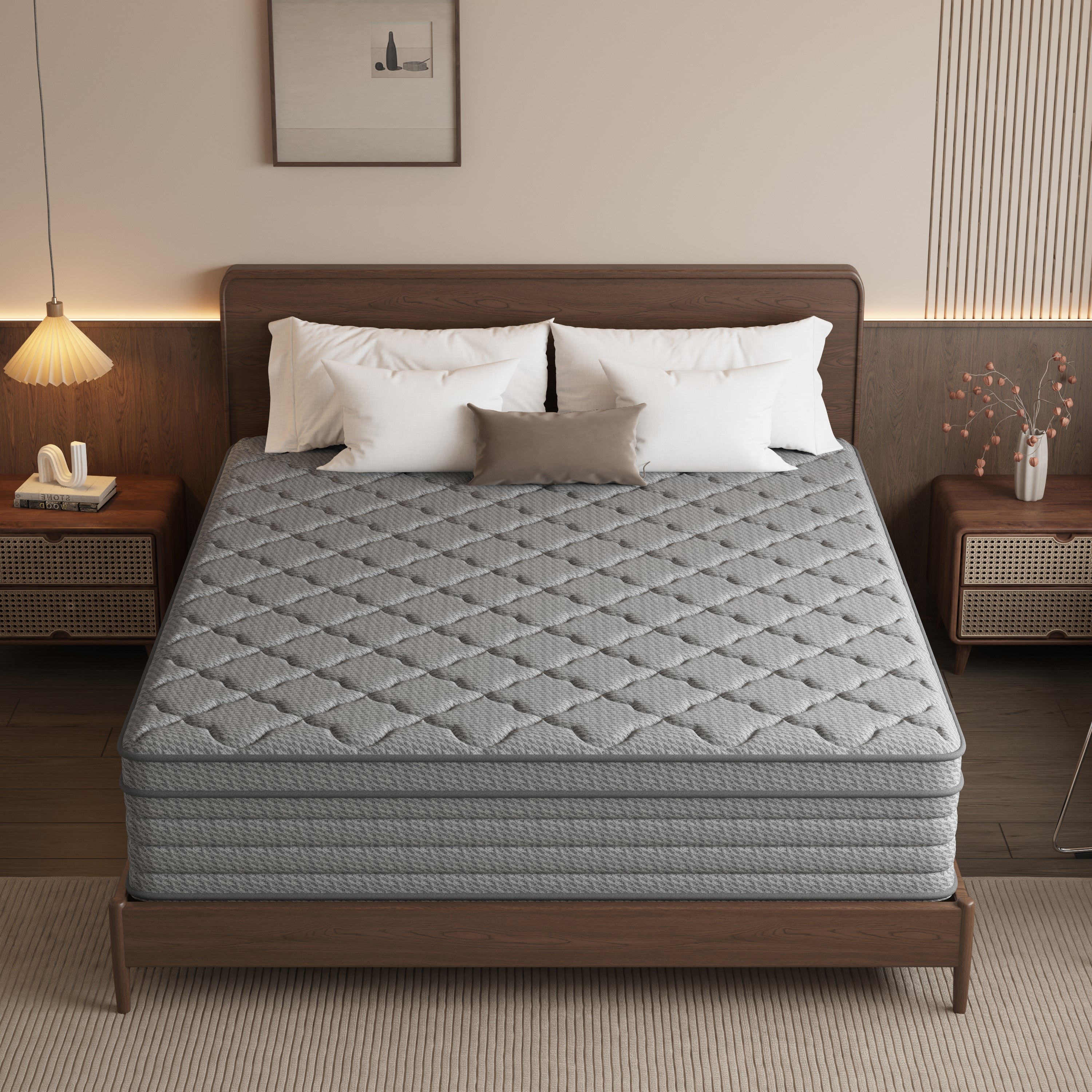 Fvbeaya 10 inch Full Size Mattress, Gel Memory Foam with Individually Wrapped Pocket Coils, Medium Firm, Pressure Relief, Strong Edge Support,Cooling Breathable Sleep Support for Adult