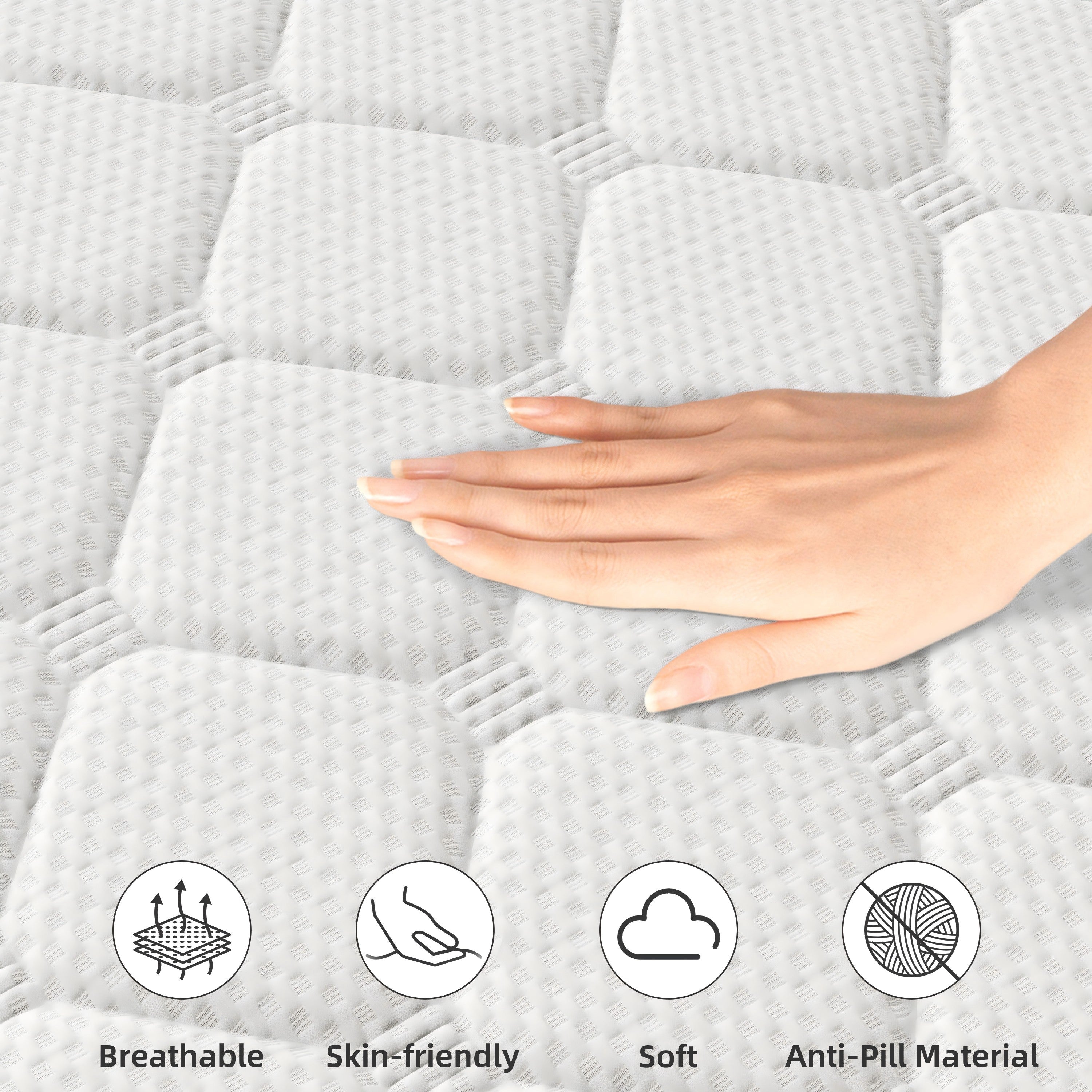 SEEUO Full Size Mattress,10 inch Hybrid Mattress in a Box with Memory Foam & Individual Pocket Spring for Edge Support,Pressure Relief,Medium Firm,CertiPUR-US