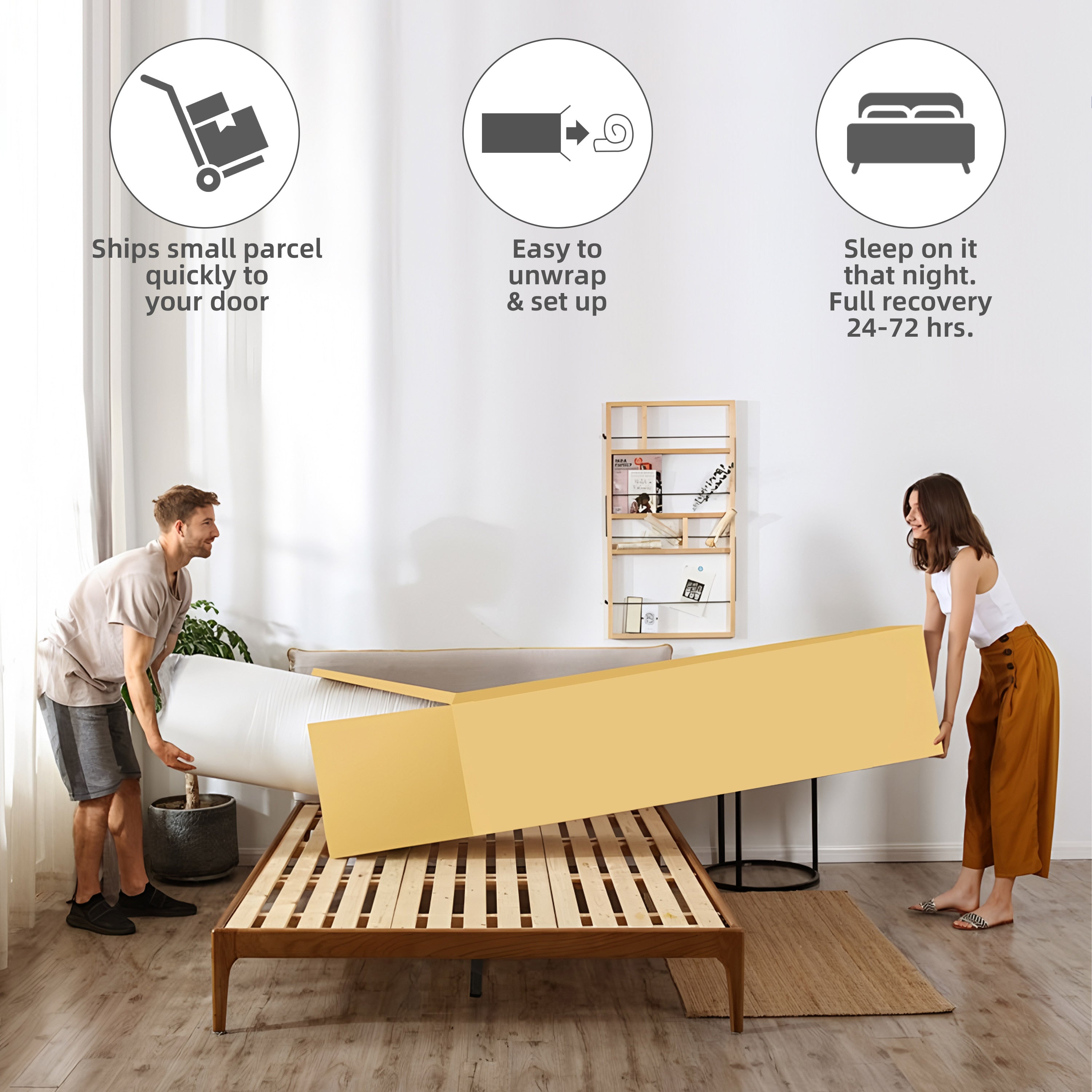 14 inch Queen Mattress,Gel Memory Foam & Spring Hybrid Medium Comfort Queen Size in a Box , Pressure Relief, Motion Isolation,CertiPUR-US