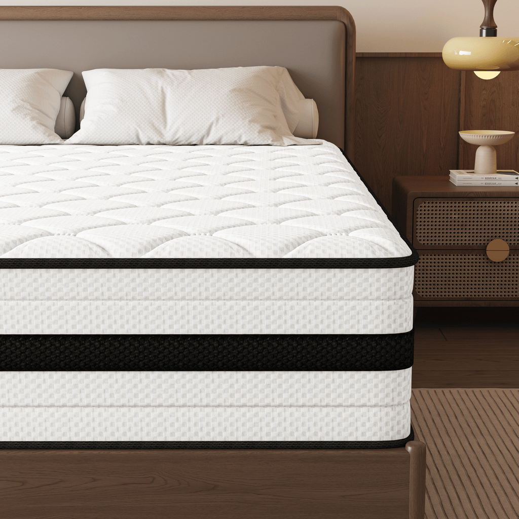 SEEUO Twin Mattress,12 inch Hybrid Mattress in a Box with Memory Foam & Individual Pocket Spring for Edge Support,Pressure Relief,Medium Firm,CertiPUR-US